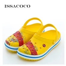 ISSACOCO/Новинка года; тапочки; Мужская обувь; обувь с отверстиями; сандалии; мужские шлепанцы с отверстиями; дышащая пляжная обувь; Zapatillas Sandalet Chinelo