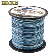 Hercules linha de pesca trançada com 8 fios, pe, 100m, 300m, 500m, 1000m, 1500m, 2000m, m pesca de carpa para água salgada