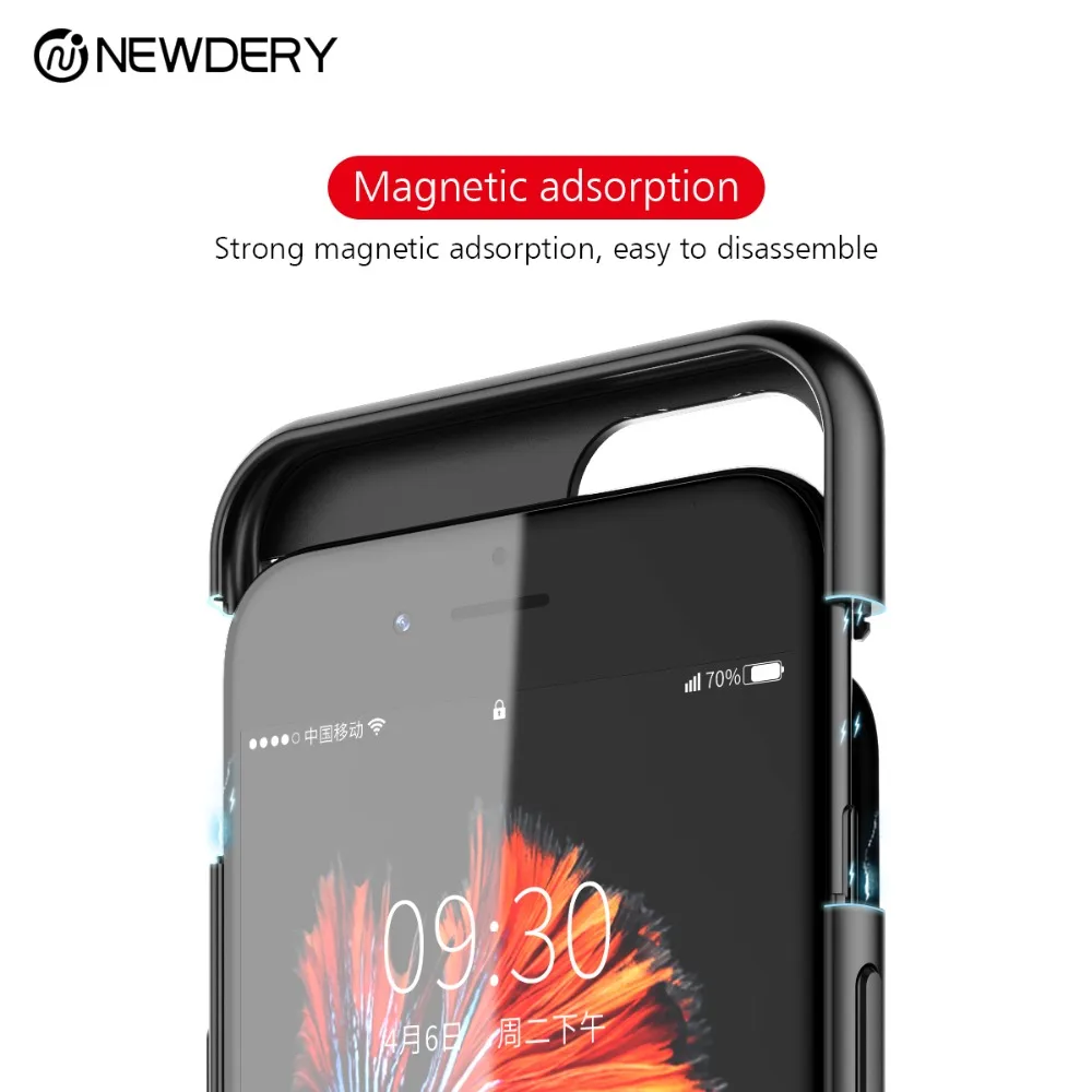 Online NEWDERY full cover discount power bank case for iPhone X XS XR Max 7+ 8+SE 5 5S 5500mAh battery case for iPhone 5 10 6S 7 8 Plus