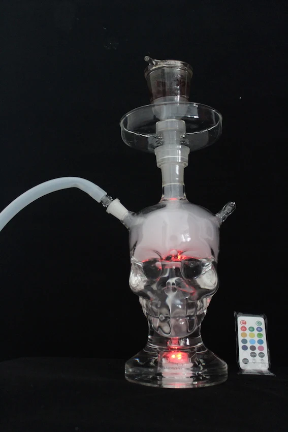 82004 Top Fasion Punk Stained Large Ghost Head Skull Style Shisha Glass