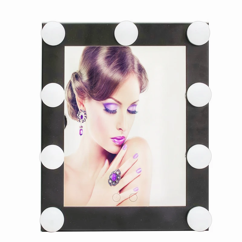 

New Designed Vanity Tabletops Lighted mirror Hollywood Makeup Mirror With 9 LED Bulb Lights Adjustable Light Bulb