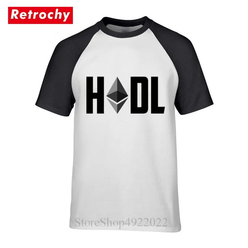 Casual HODL Ethereum T-Shirt Cryptocurrency is The Future Crypto Logo Men T Shirt Funny Bitcoin HODL Tshirt Urban Brand Clothing