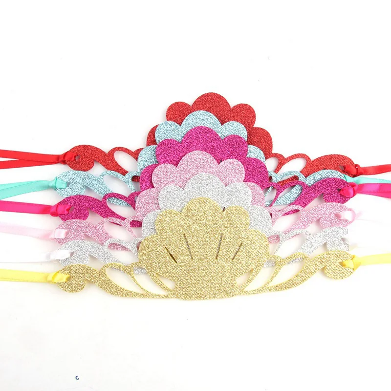 Women Girls Glitter Shell tie on ribbon Headband Headpiece, Glitter