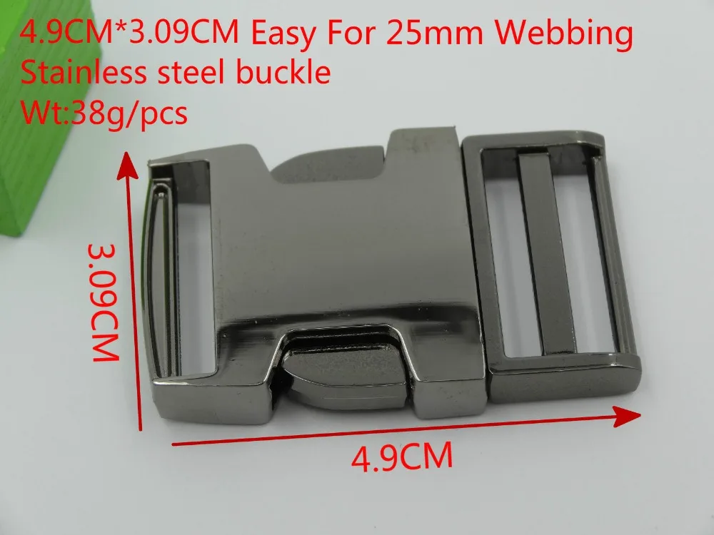 

NEW 5Pcs For 25mm 38mm Webbing Side Release Metal Strap Buckles Shackle For DIY Bags Clothes Accessories Gun Colors