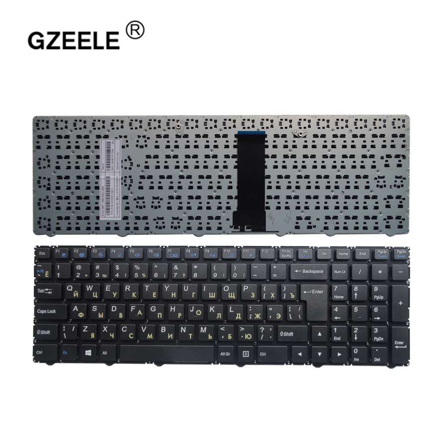 

GZEELE Russian Keyboard For Clevo WA50SFQ WA50SHQ WA50SJQ WA50SRQ series Laptop Russian MP-13Q56SU-4301 6-80-WA500-281-1 black