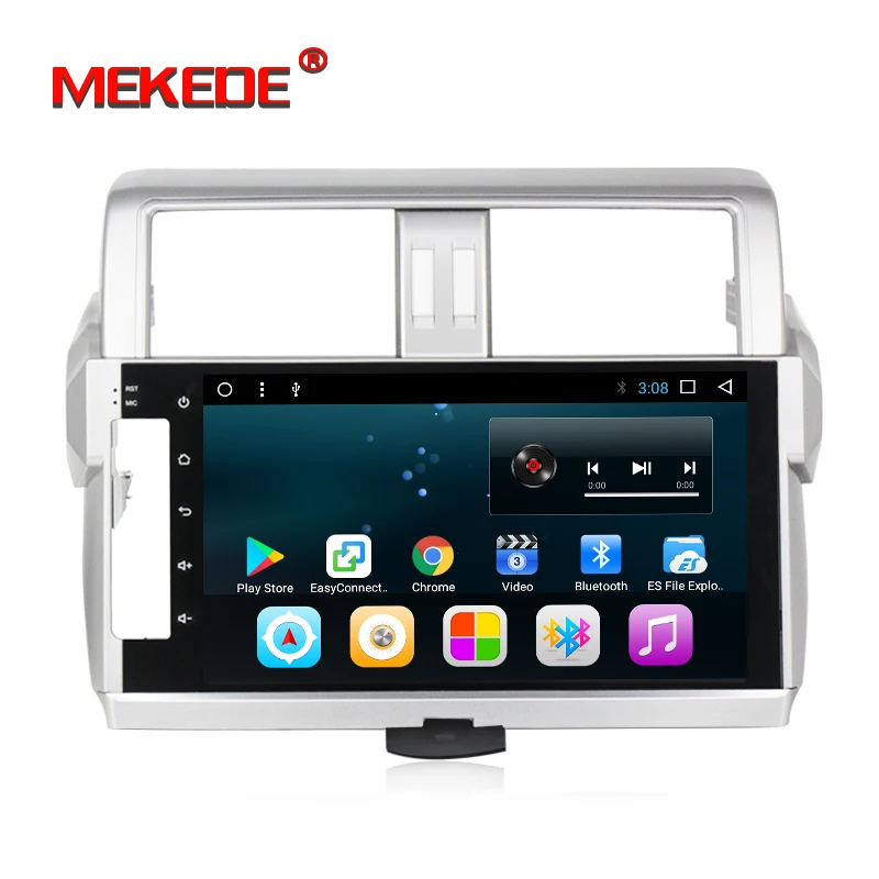 Android7 1 HD screen 1024 600 car font b multimedia b font player for Toyota Prado