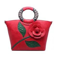 Модная осенне-зимняя новая женская сумка-мессенджер в ретро-стиле с большим цветком