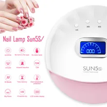 Сушилка для ногтей профессиональный светодиодный УФ 72 W сушка ногтей; уход лампа для сушки гель-лака свет аппарат для маникюра машина ногтей 19L0508