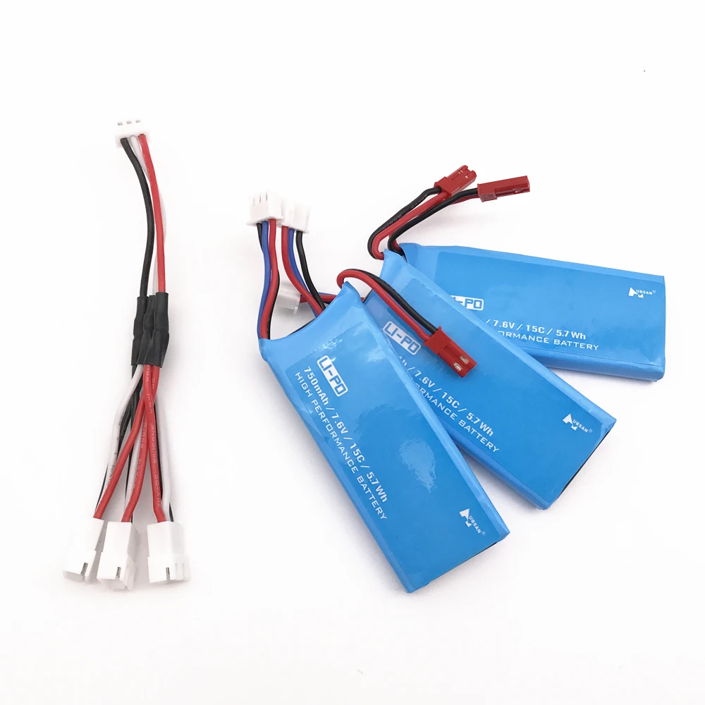 7,6 V 750mAh 15C аккумуляторная батарея Lipo для Hubsan H216A X4 RC Quadcopter запасные части 7,6 V 750mAh батарея