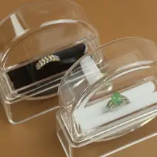 Акриловый пластиковый контейнер для хранения кольцо Витрина для браслетов стенд ювелирные украшения с витрины ящик-органайзер для хранения подарочная коробка 60 шт