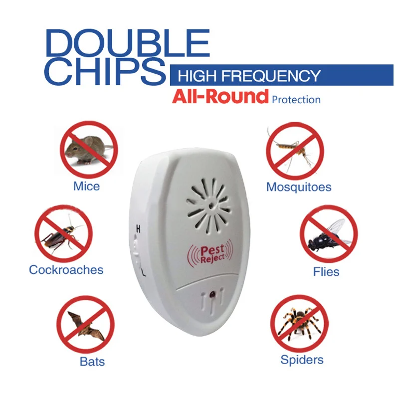 

Ultrasonic Mosquito Repellent Electronic Mouse Mice Roaches Repeller Pest Control /EU/UK Plug WXV Sale