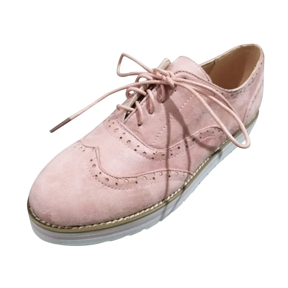 

Fashion Casual Shoes Woman Summer Round Toe Solid Color Ankle Flat Suede Casual Lace Shoe Laces Sport Shoes Purchasing 2019