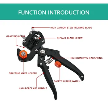 

Hot 1PCS Grafting Machine Garden Tools With 2 Blades Tree Grafting Tools Secateurs Scissors Grafting Tool Cutting Pruner