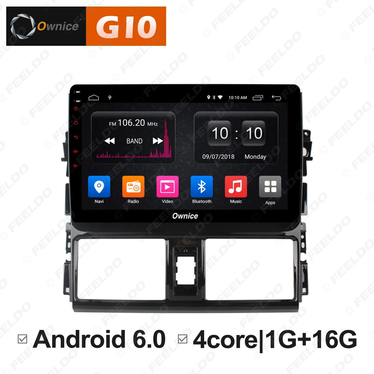 Discount LEEWA 10.1 " 2.5D Nano IPS Screen Android 8.1 Octa Core/DDR3 2G/32G/4G LTE Car Media Player For Toyota VIOS/YARiS L 2013-2015 1