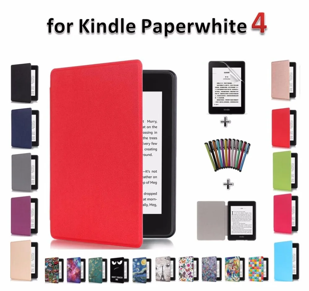 Gligle кожаный чехол для нового Amazon kindle paperwhite 4 2018 1 компл./лот Бесплатная доставка|Чехлы планшетов и электронных
