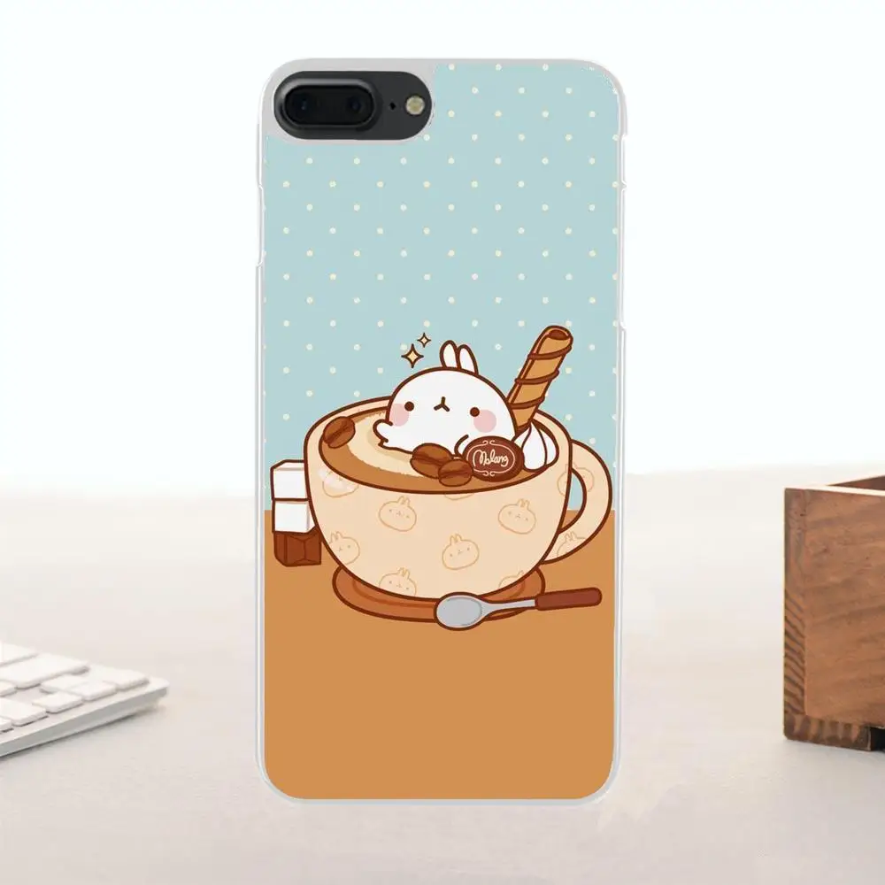 Мягкий Стильный чехол Bixedx из ТПУ милый Molang Kawaii для Huawei G7 G8 Honor 5A 5C 5X 6 6X 7 8 V8 Mate 9 P7 P8 P9