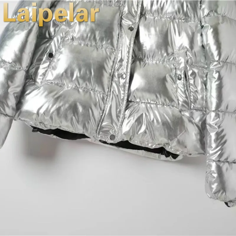 Laipelar серебряное модное плотное хлопковое пальто с капюшоном зимние куртки