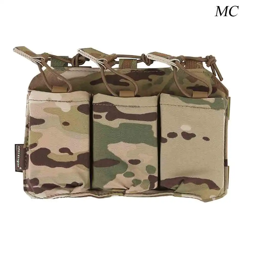 EMERSON тройной подсумок для SS Vest 5,56/7,62 подсумок держатель Emersongear Tacrical Mag Pouch Multicam черный EM6402 - Цвет: MC