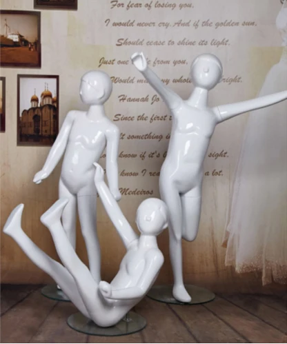 New High Quality Fashionable Style Gloss White Full Body Child Mannequin Child Manikin On Promotion