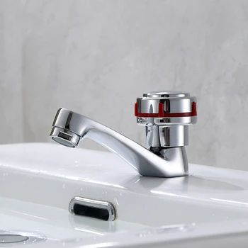 

Bathroom Sink Chrome Finish Single Handle Basin Faucet Water Tap