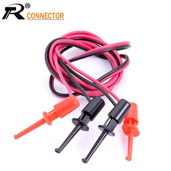 

1pc 100cm Long Dual Hook Clip Test Probe Cable Leads Alligator clip black&red