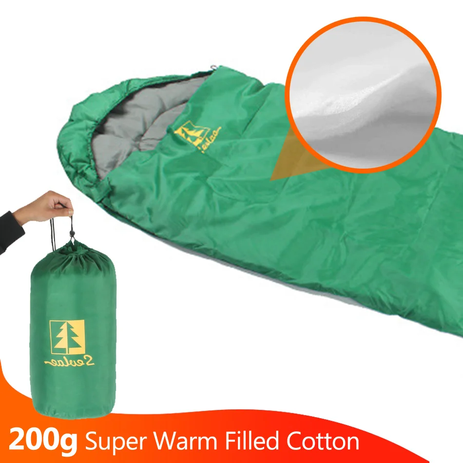 

200g Cotton Sleeping Bag Lazy Bag Portable Envelope Type Saco De Dormir Uyku Tulumu Ultralight Schlafsack Nature Hike