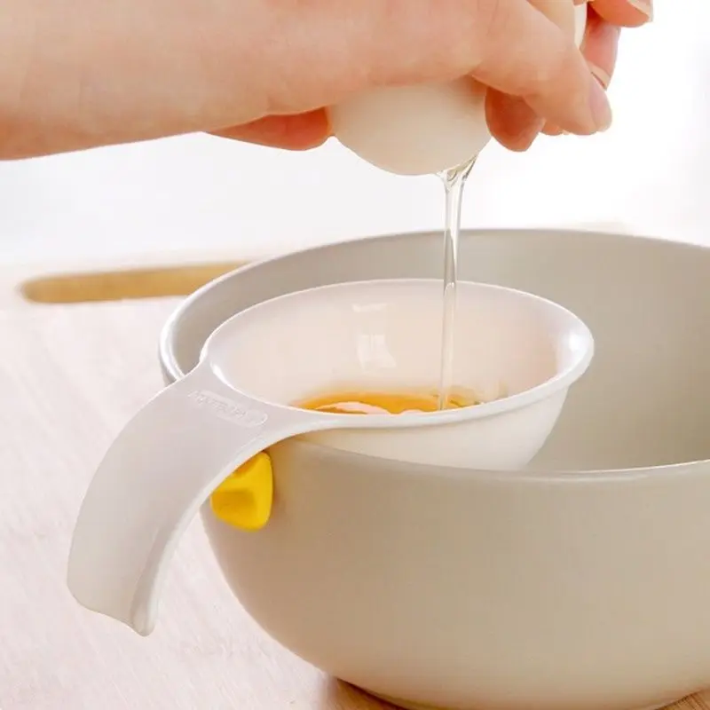 

Lazy People Mini Egg Yolk White Separator With Silicone Holder Egg Divider Tool Food Cook Gadget 1x