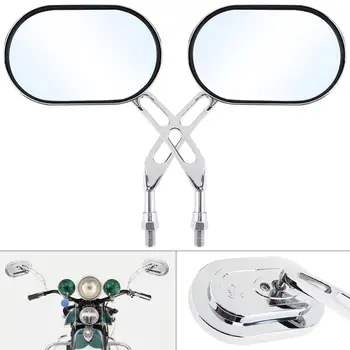 

2pcs 10mm Modified Plated Universal Motorcycle Rearview Mirror Silver Motorcycle Side Mirrors for Motorcycle