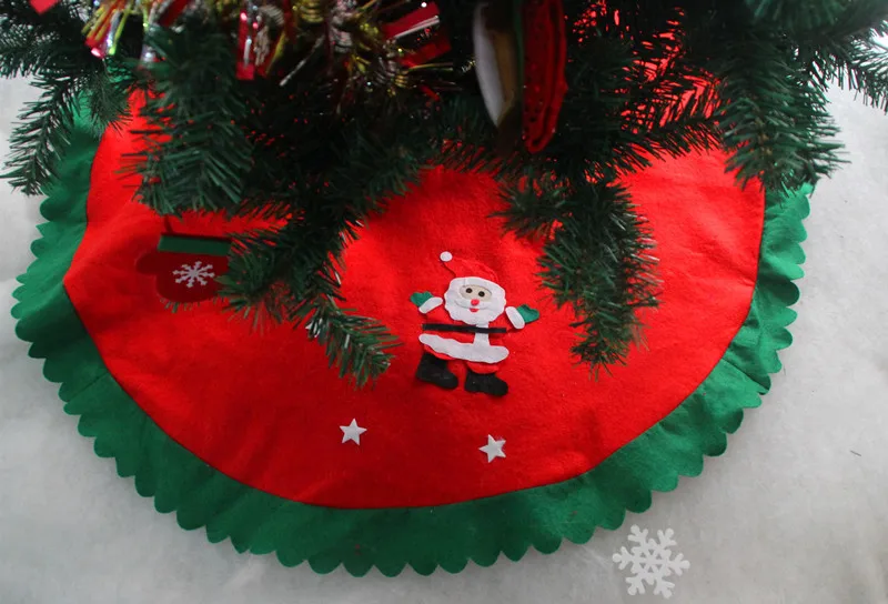 Y236 рождественские украшения для дома прямой край 90 см Нетканая Рождественская елка юбка фартуки домашнее украшение