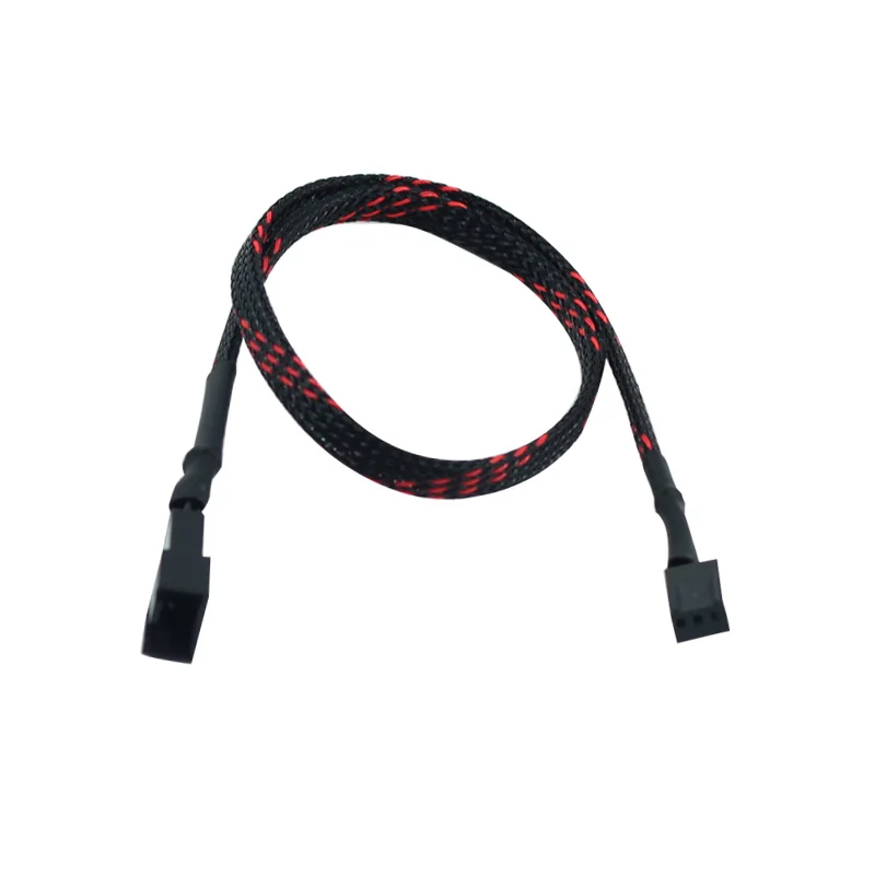 

1PCSnew Black Sleeved 4pin IDE Molex to 4-Port 3Pin/4Pin Cooler Cooling Fan Splitter Power Cable Environmental Connector Cables