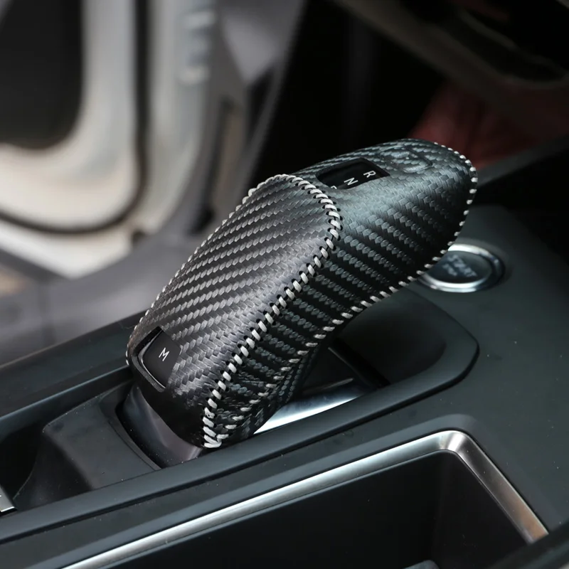 Koop Fit Voor Citroen C5 Aircross Interne Echt Lederen Versnellingspook Cover Gear Shift Halsbanden Pookknop Cover Decoratie Accessoires