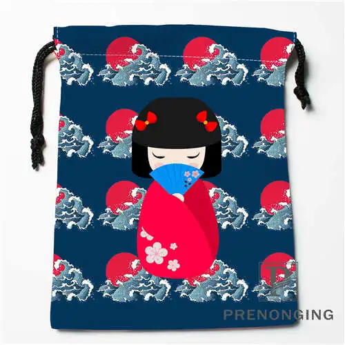Custom Japanese Culture Drawstring Bags Printing Fashion Travel Storage Mini Pouch Swim Hiking Toy Bag Size