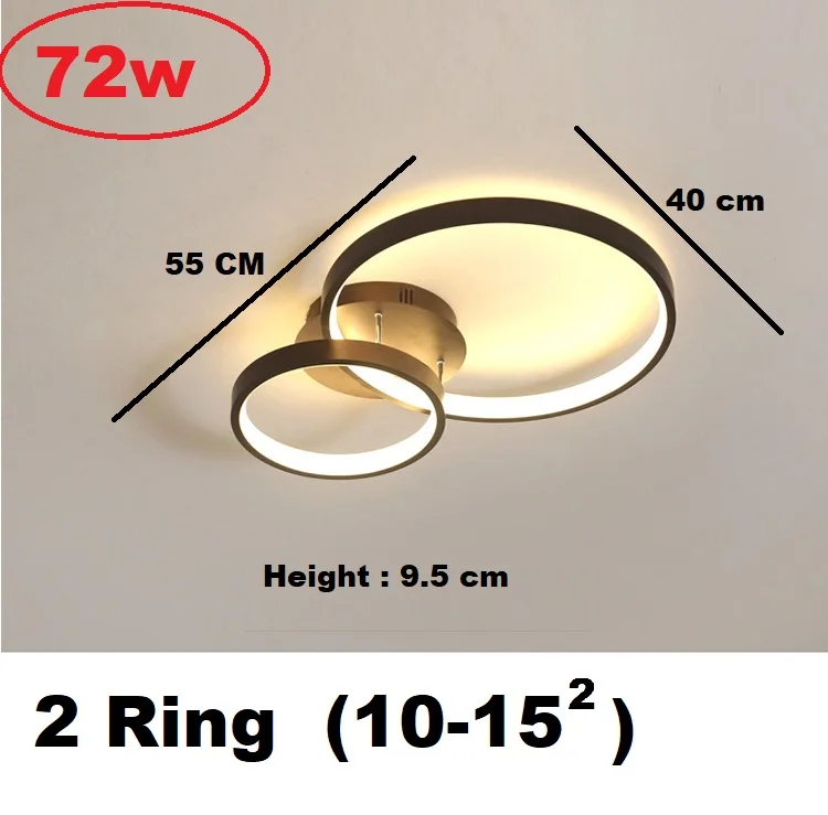 Современные светодиодные потолочные лампы для гостиной, спальни, декоративный светодиодный потолочный светильник - Цвет корпуса: 2 Ring
