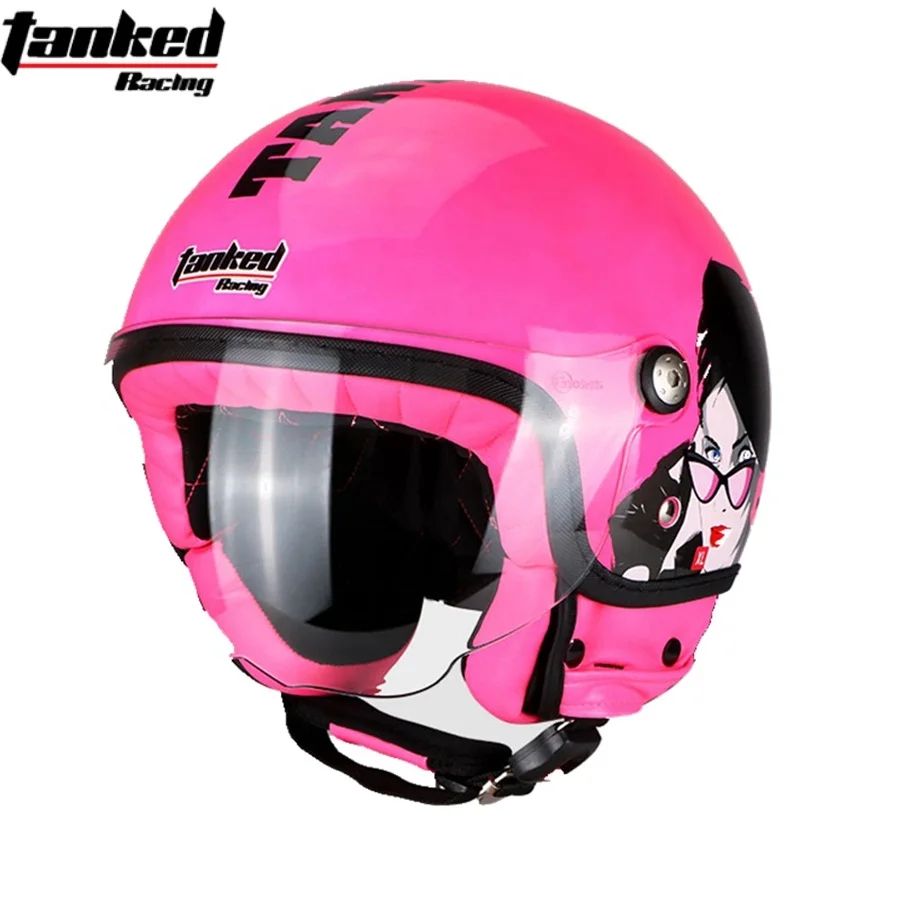 Бесплатная доставка 1 шт. модный винтажный мотоциклетный шлем унисекс с открытым
