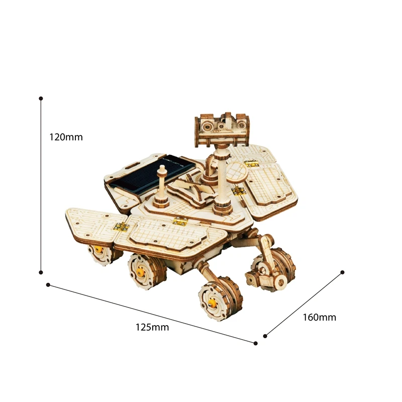 Robotime подвижная игрушка Spirit Rover на солнечной энергии 3D DIY лазерная резка