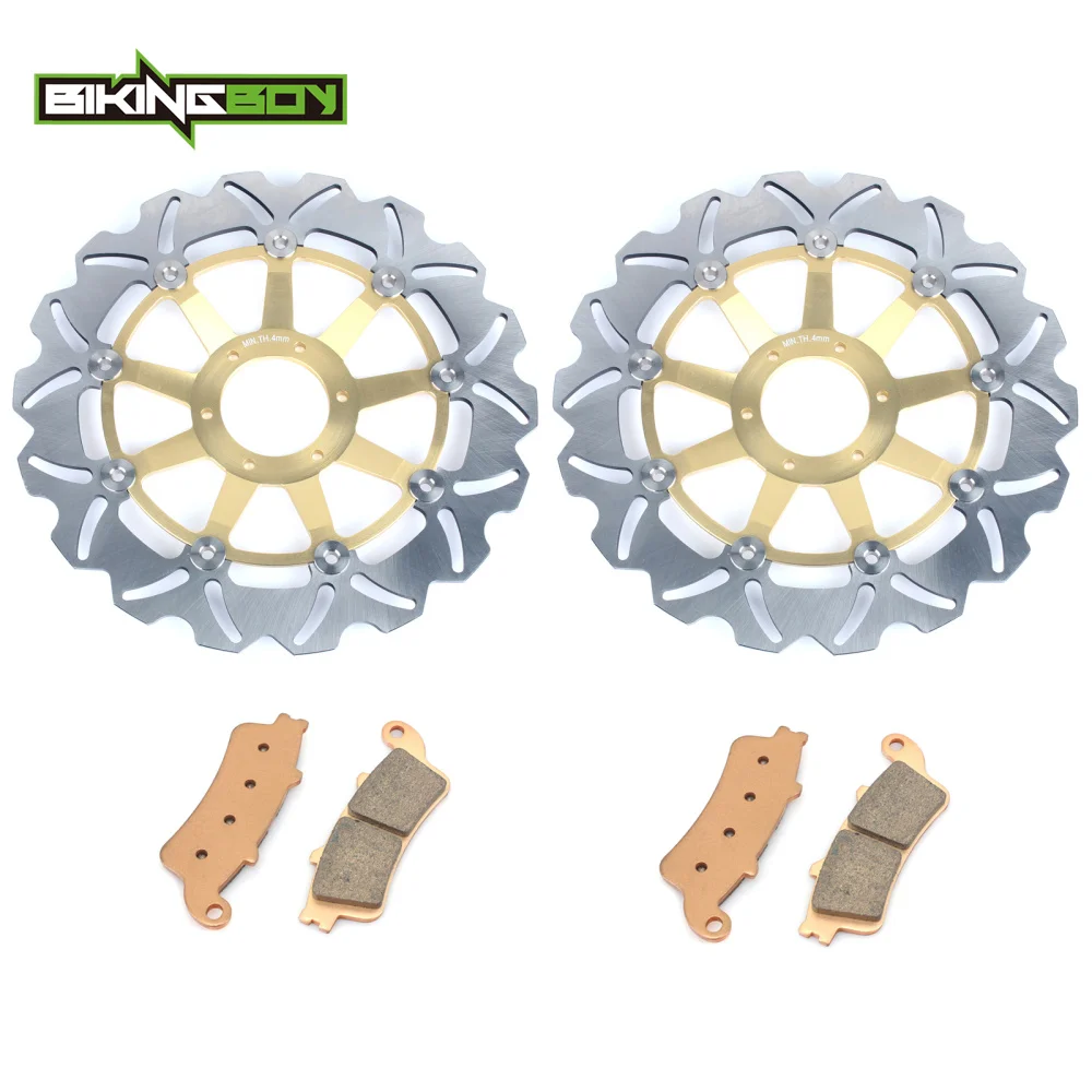 BIKINGBOY Motorcycle Front Rear Brake Disk Rotor Pad for Honda GL1800