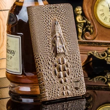 Cover For Lenovo Lemon K3 Note K50 A7000 High Quality Top Genuine Leather Flip Card Case 3D Crocodile Grain Phone Bag +Free Gift