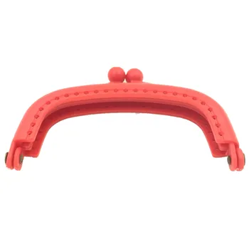 

Kiss Clasps Lock Coins Purse Arc Frame Clutch Clips Plastic Handbag Handle Red 8.5x5cm