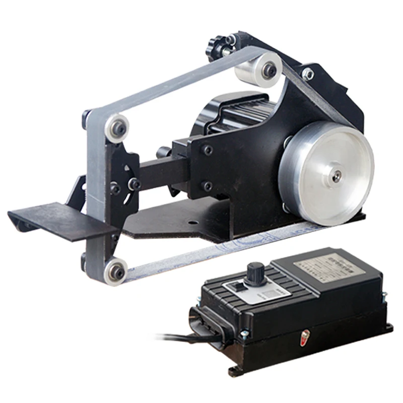 

Desktop Small Brushless Belt Machine Industrial DIY Woodworking Polishing Machine Fixed Angle Sharpening Machine