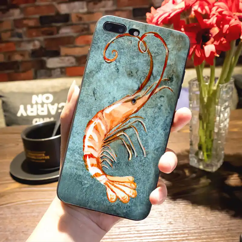 Maiyaca Hewan Sketsa Lukisan Minyak Warna Udang Colorful Telepon