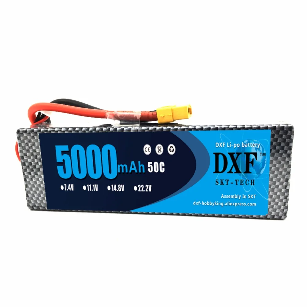 Аккумулятор DXF 7 4 в 5000 мАч 50C 100C 2S Lipo AKKU батарея для радиоуправляемого грузовика