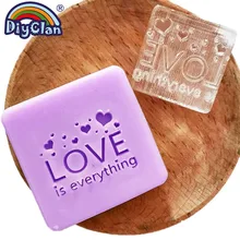 Любовь сердце узор ручной работы смолы Мыло изготовление штамп плесень прозрачный Diy органическое стекло мыло печать с ручкой акриловые главами на заказ