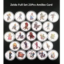 Полный набор Zelda NFC карта Amiibo игра Young Link 20 сердце волк Revali Daruk Urbosa Ntag215 тег Марио Одиссея Splatoon 2 NS WiiU
