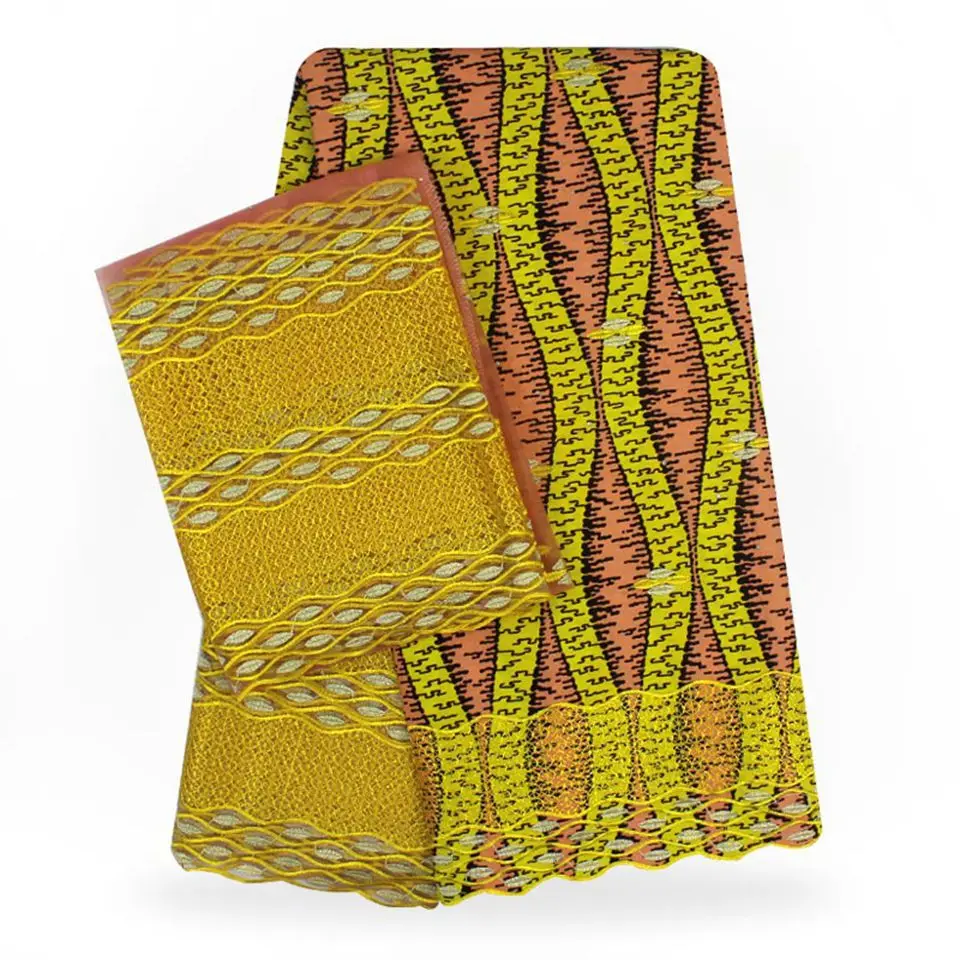 

Mitex Holland Lace Wax Print African Fabrics Kitenge/Pagnes/Tissues Africain/Chitenge/ Fabric For Dressmakings/Sewing YLWT-12