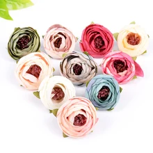 5 шт./лот Мини-Роза чайные цветки Искусственные Свадебные цветы украшения для самодельного изготовления венок подарок День Святого Валентина Декор поддельные цветы