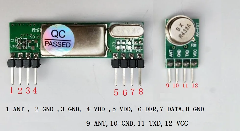 433 МГц Супергетеродинный 3400 РЧ передатчик и приемник Link Kit для Arduino ARM MCU