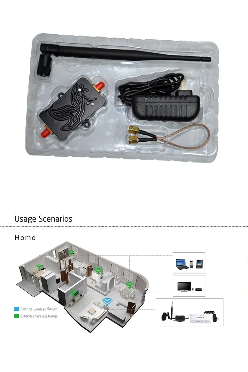 wireless internet amplifier Bộ Khuếch Đại Wifi 2.4Ghz Wi-fi Công Suất Tín Hiệu Tăng Áp 802.11b/g/n 4W Tiếp Sóng Không Dây 5W Wi Fi Router Mở Rộng Tăng Áp có Anten wifi network signal booster