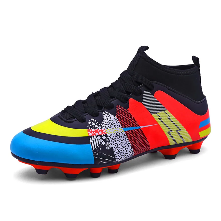 

Man Long Spikes Soccer Shoes Boots for Men Outdoor Sports Football Shoes/Boot 2019 New Men High Ankle Original Football Shoes