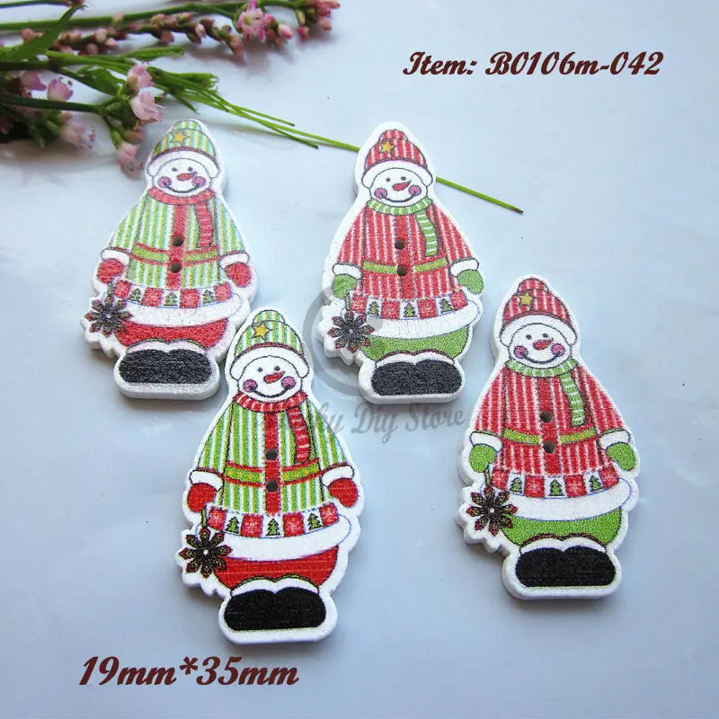 decorative buttons 50pcs mixed christmas trees wood buttons b0106m 043 b0106m 042