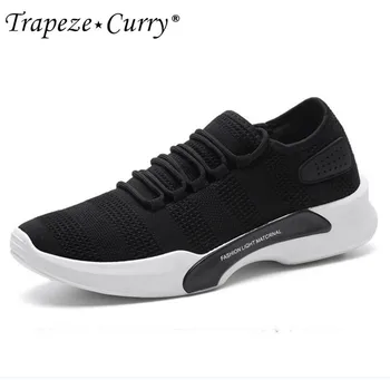 

New listing hot sale summer men fly weave Breathable running shoes sports shoes T508